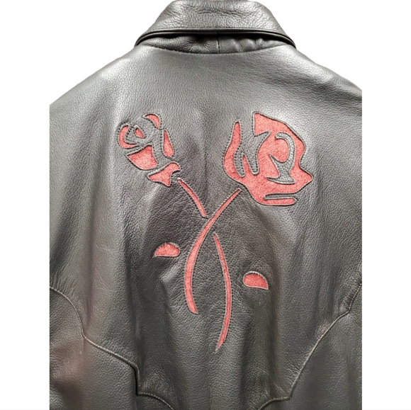 Jamin Leather Jacket w/inlays and Removable Liner Men's XXL Motorcycle Coat - Picture 5 of 10